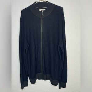 Joseph Abboud sweater wool blend sz 3XLT full zip Men's Deep blue